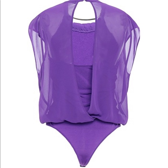 New guess by Marciano purple Bodysuit draped back - Picture 2 of 2